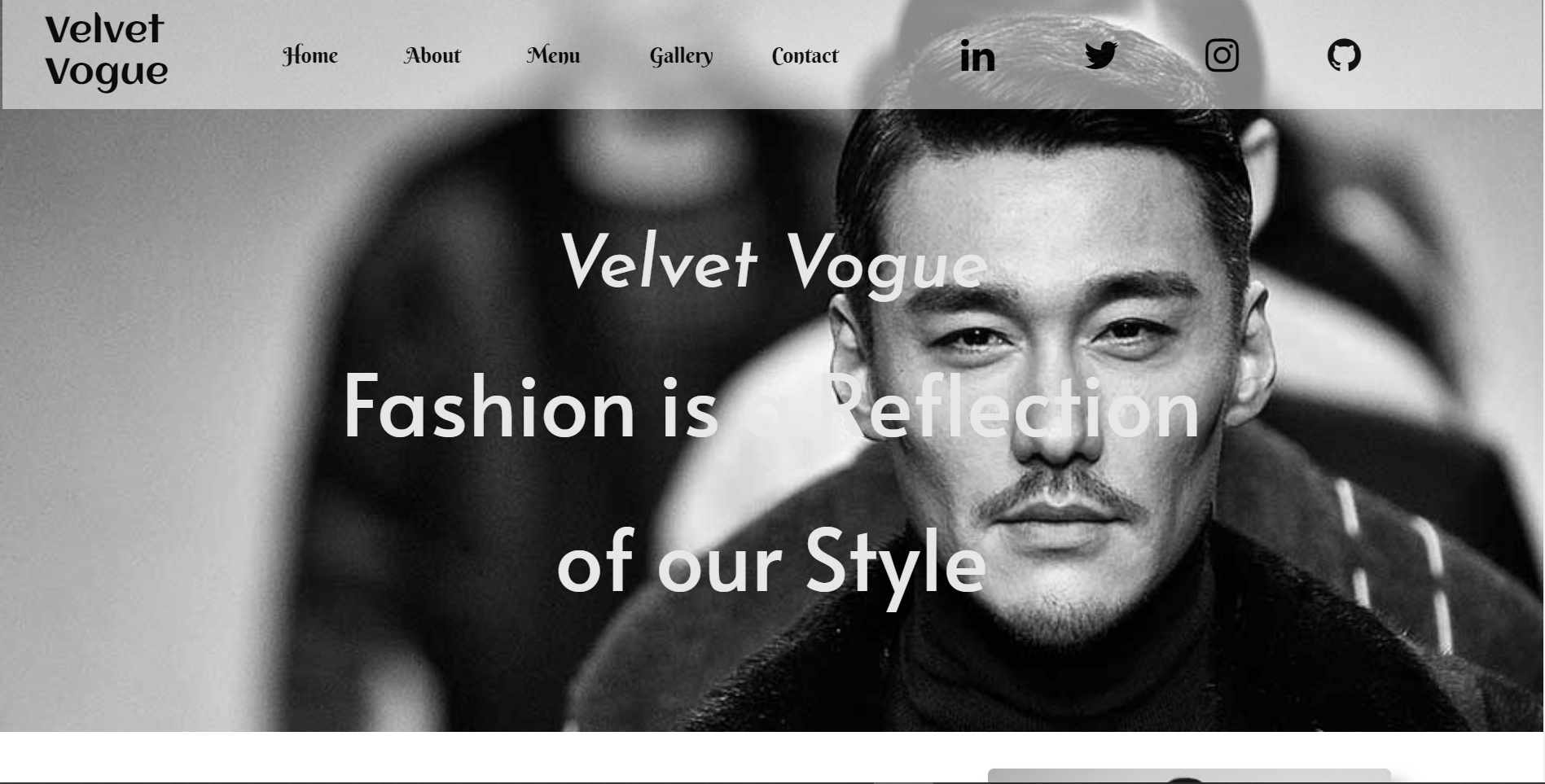 Fashion landing page